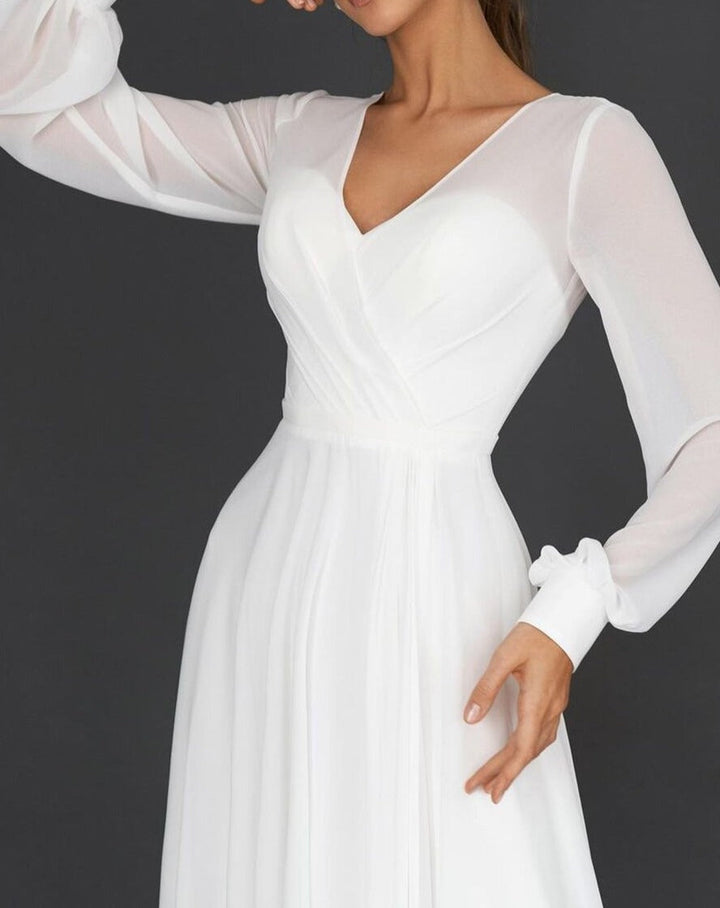Damen Chiffon Midikleid für Hochzeitsgäste