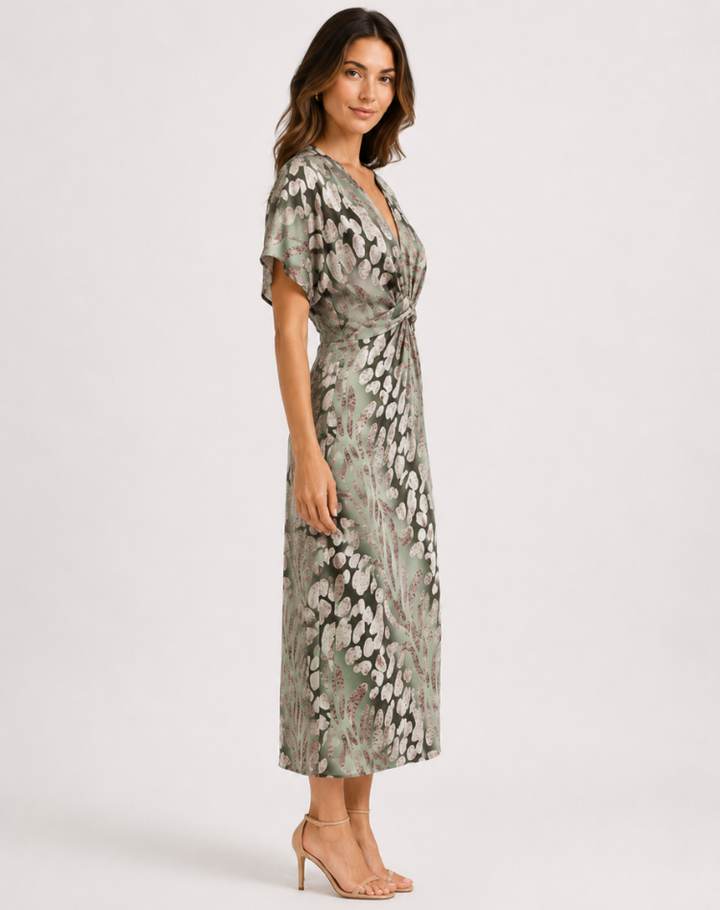 Damen Cocktailkleid Maxi mit fließender Linie (2)