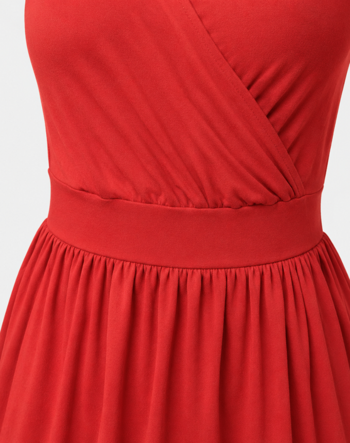Damen Cocktailkleid mit asymmetrischer Schulter und Maxilänge (10)