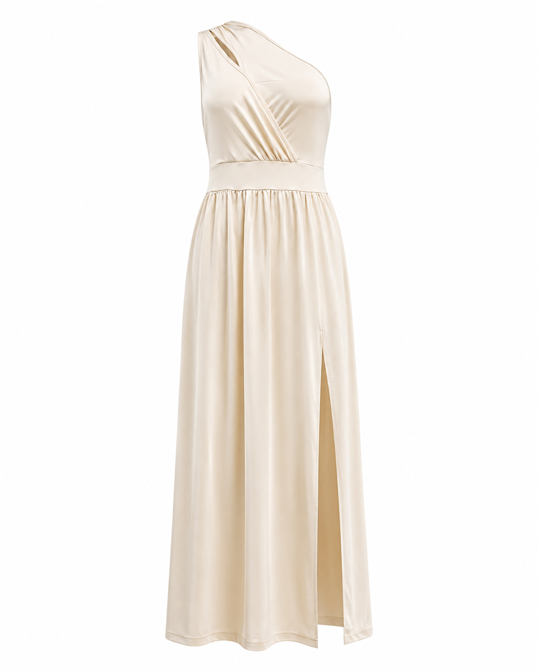 Damen Cocktailkleid mit asymmetrischer Schulter und Maxilänge (7)