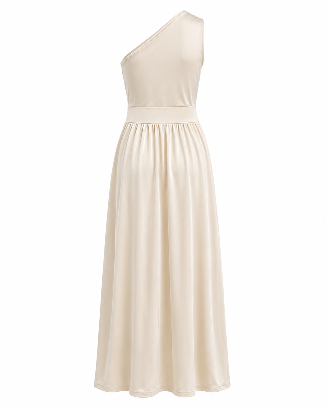 Damen Cocktailkleid mit asymmetrischer Schulter und Maxilänge (8)