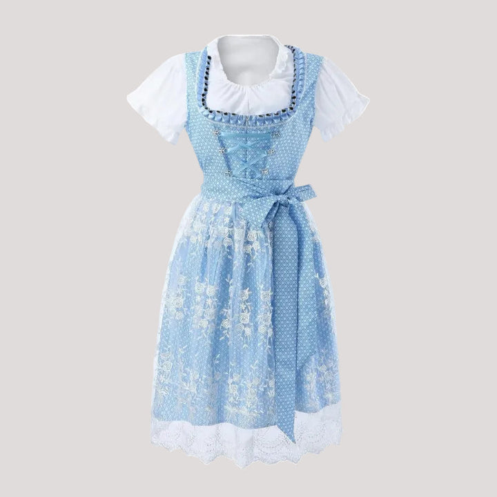Damen Dirndl zum Oktoberfest im Herbst in Blau 1