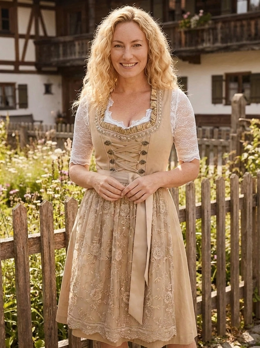 Damen Dirndlkleid für Hochzeitsgäste im Herbst (4)