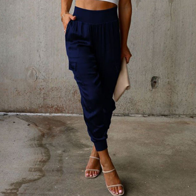 Damen Elegante Alltags-Hosen in Dunkelblau