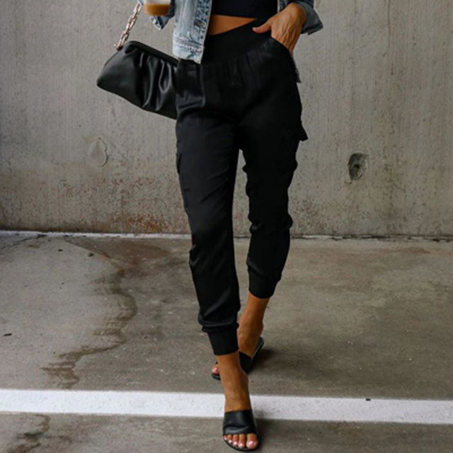 Damen Elegante Alltags-Hosen in Schwarz