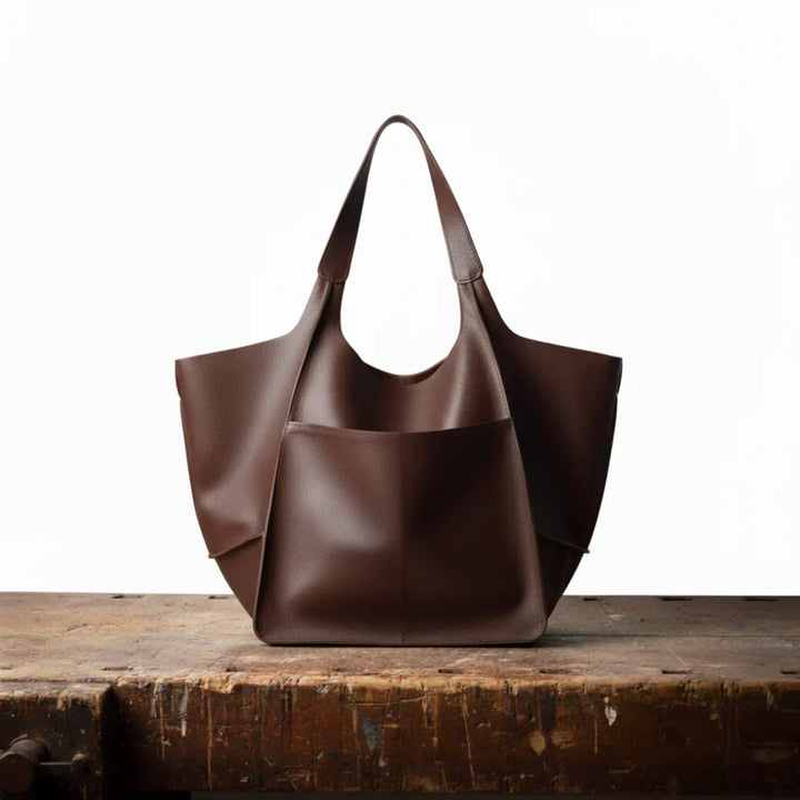 Damen Elegante Handtasche im Vintage-Stil in Dunkelbraun
