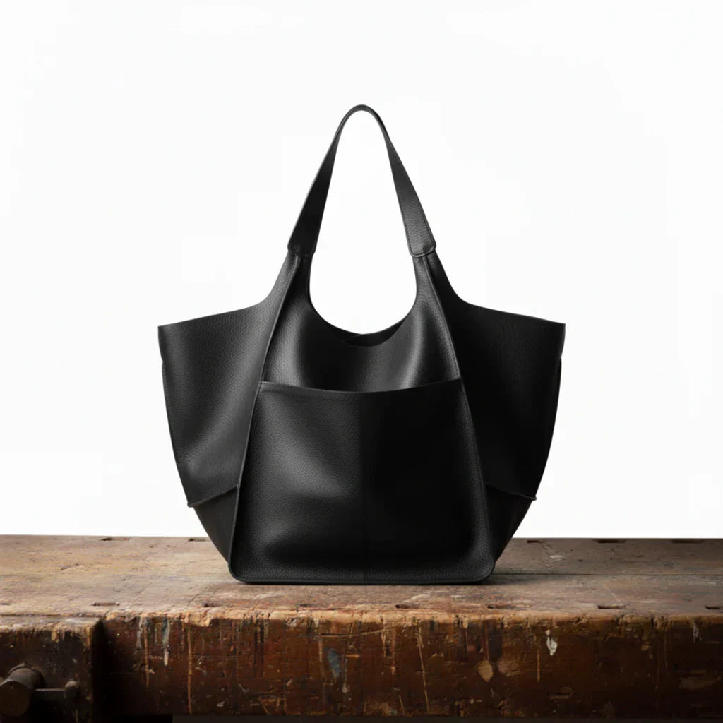 Damen Elegante Handtasche im Vintage-Stil in Schwarz