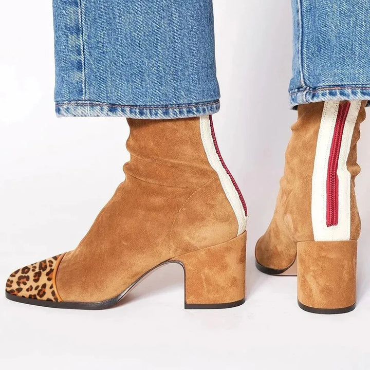 Damen Elegante Komfort Stiefeletten für den Alltag in Braun
