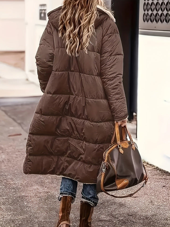 Damen elegante lange Jacke für Herbst (10)