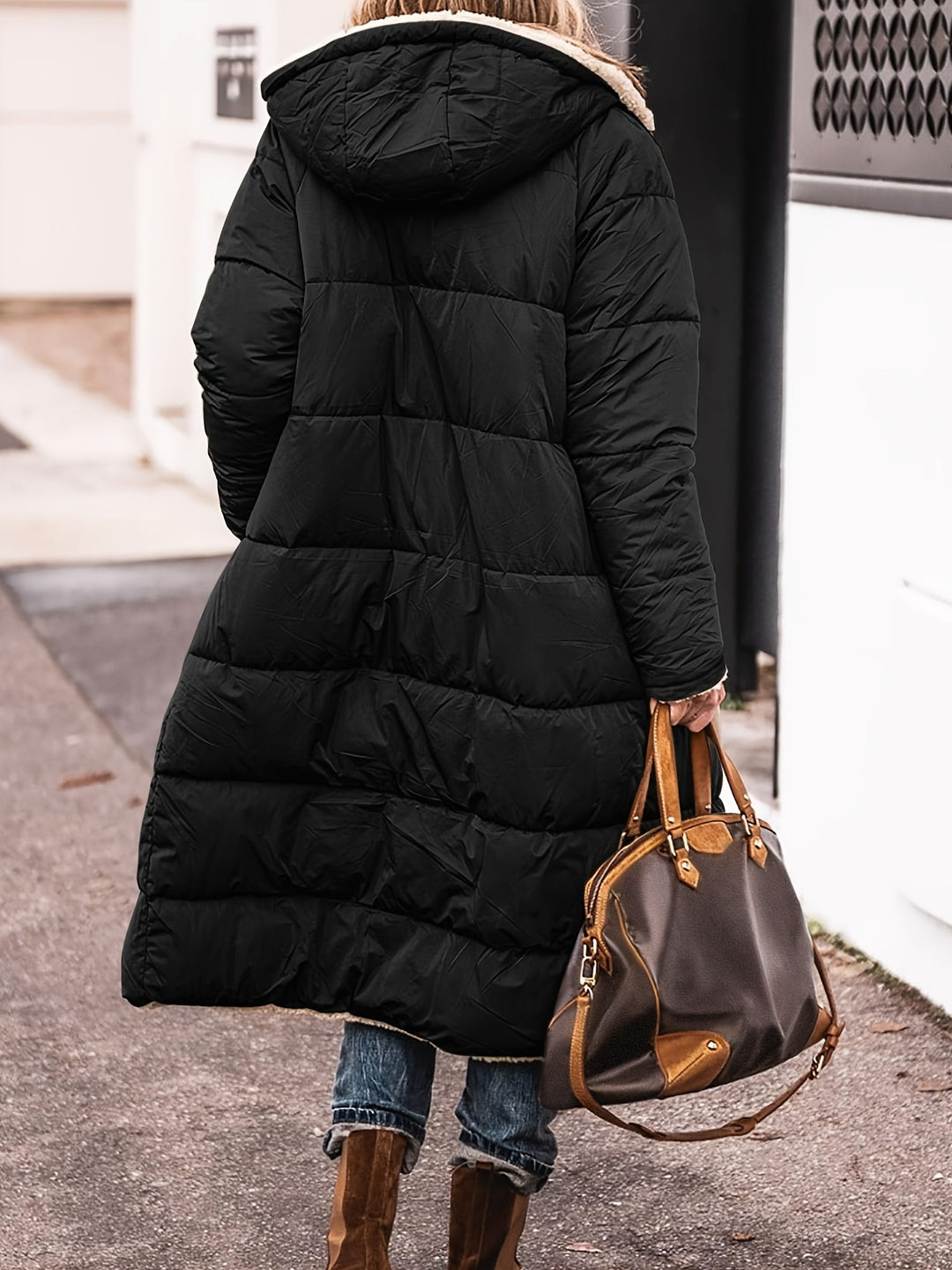 Damen elegante lange Jacke für Herbst (11)