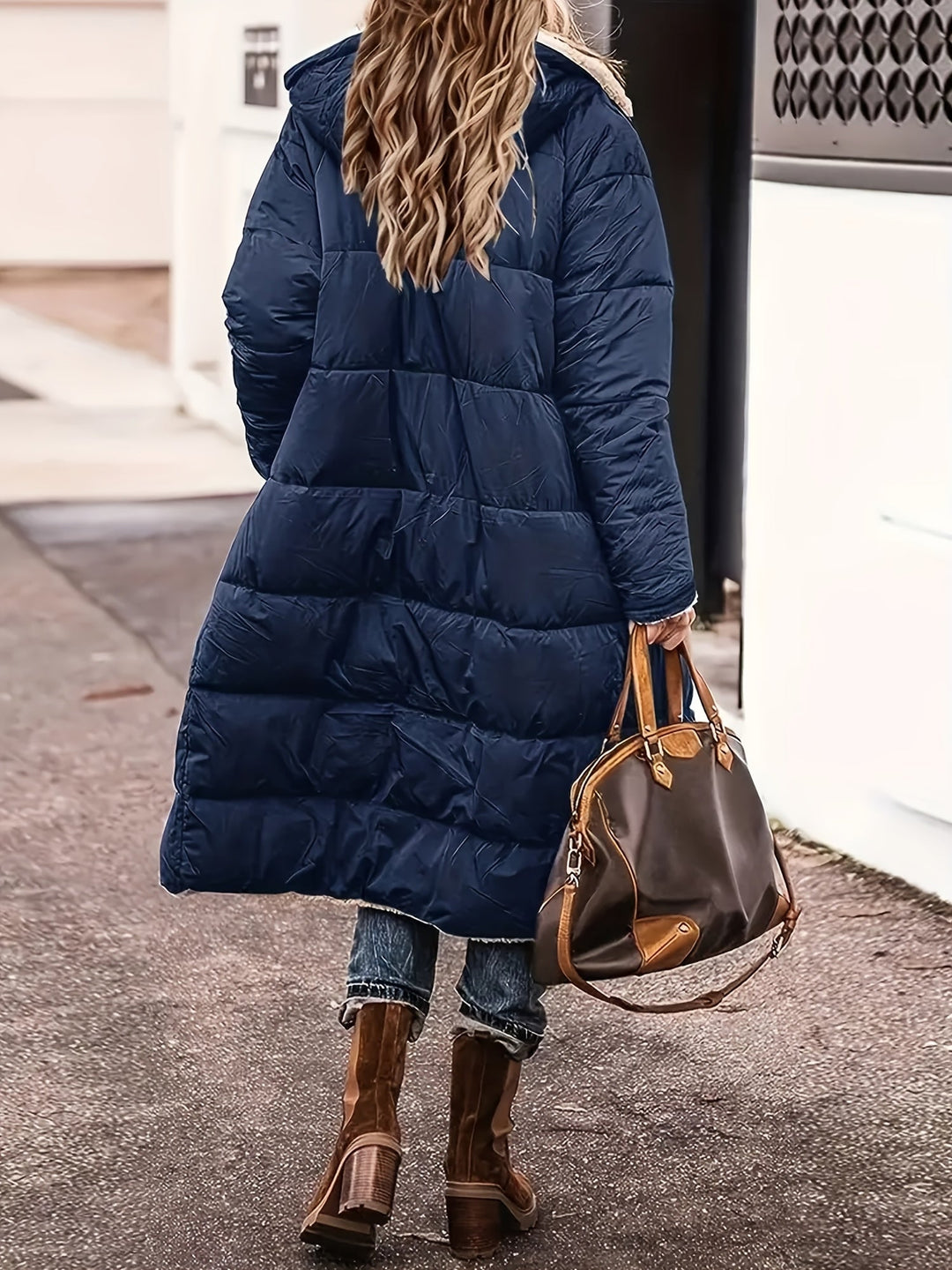Damen elegante lange Jacke für Herbst (9)
