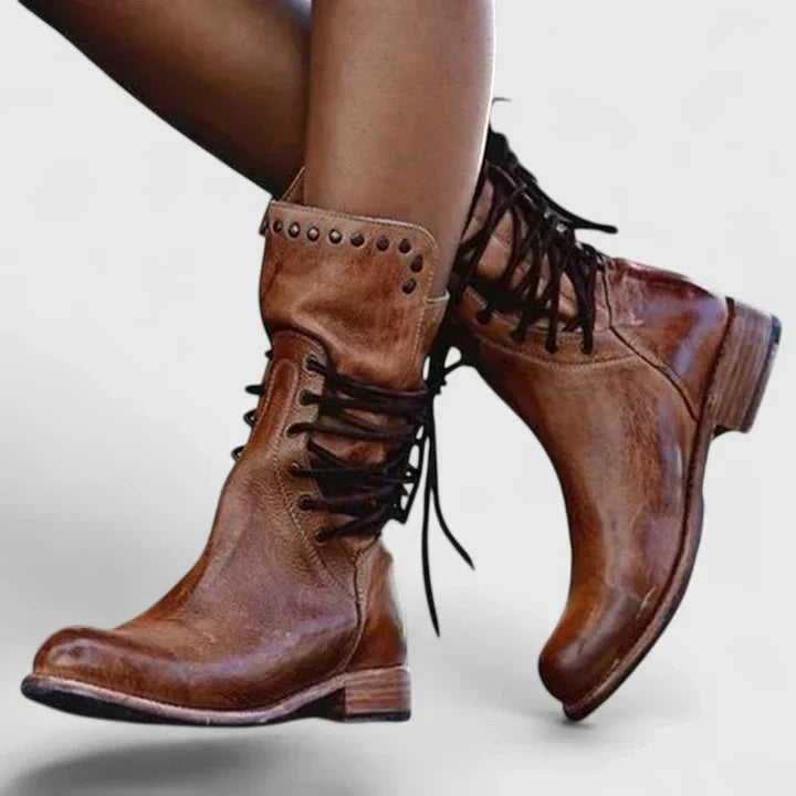 Damen elegante Lederstiefel für den Alltag (4)
