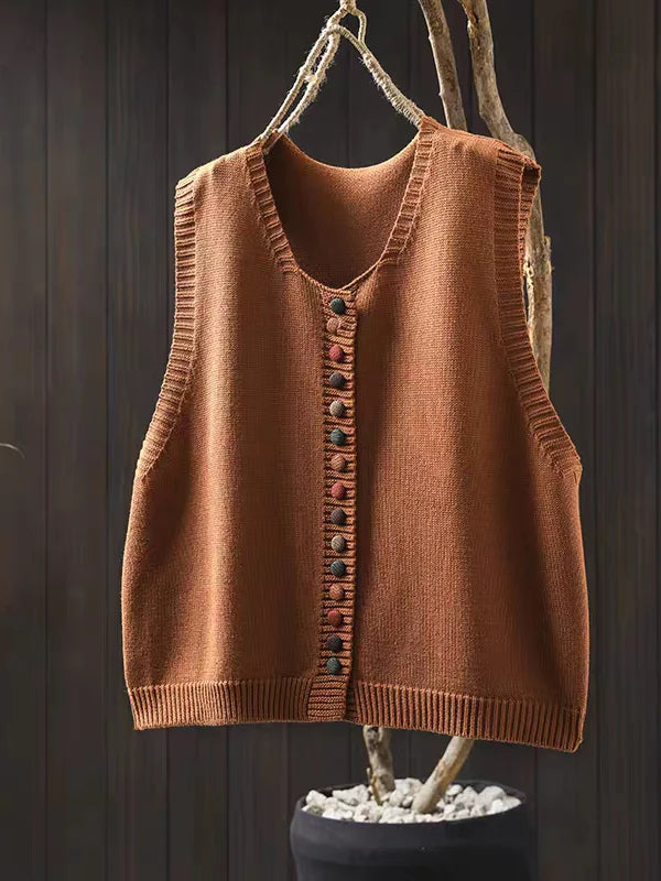 Damen Elegante Lockere Strickjacke für Herbsttage in Orange
