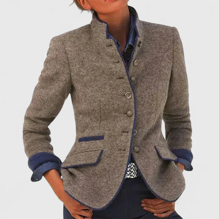 Damen Elegante Strickjacke für Büro in Karamell