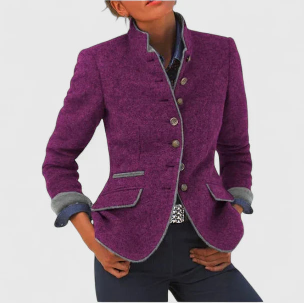 Damen Elegante Strickjacke für Büro in Lila