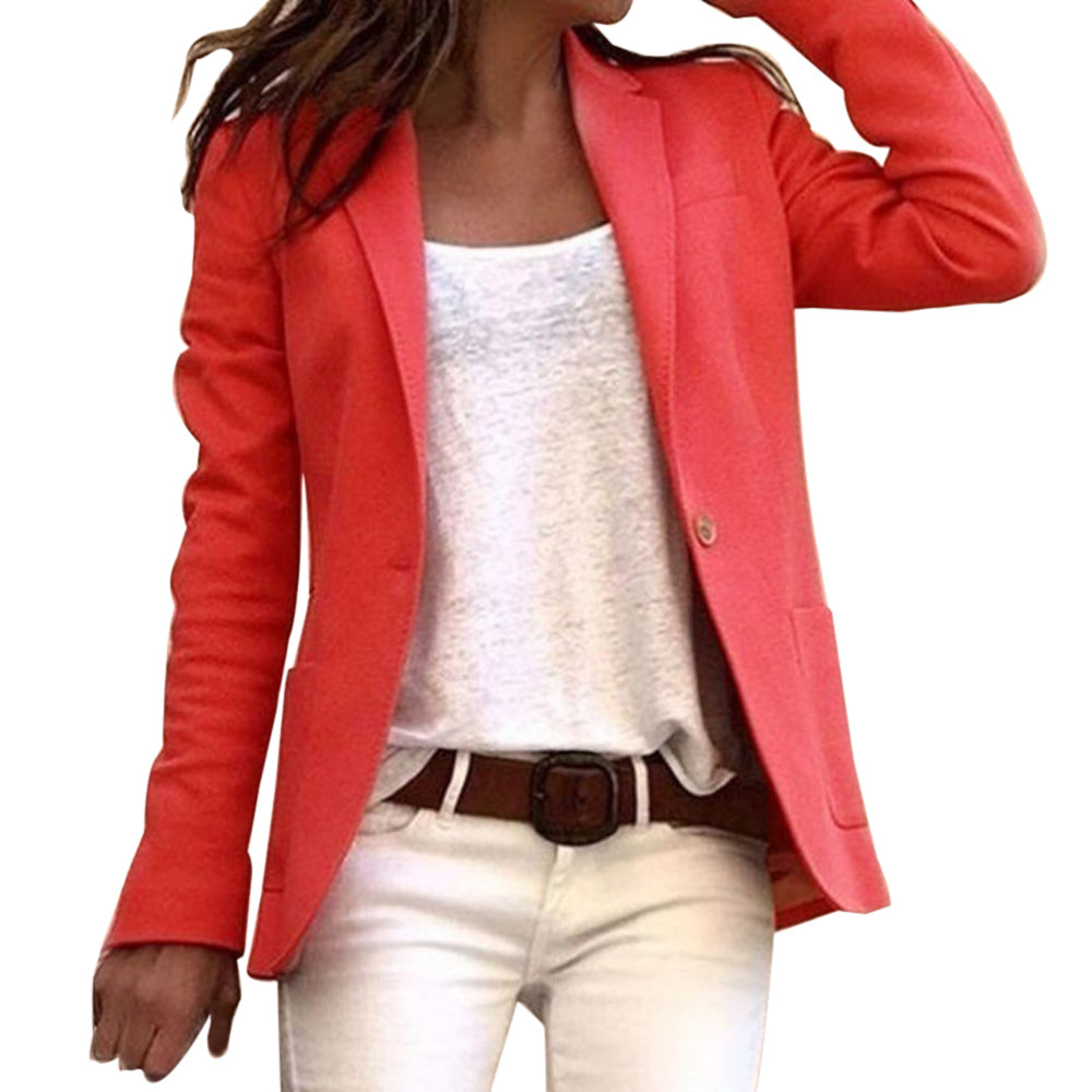 Damen eleganter Blazer für Beruf und Alltag in Rot