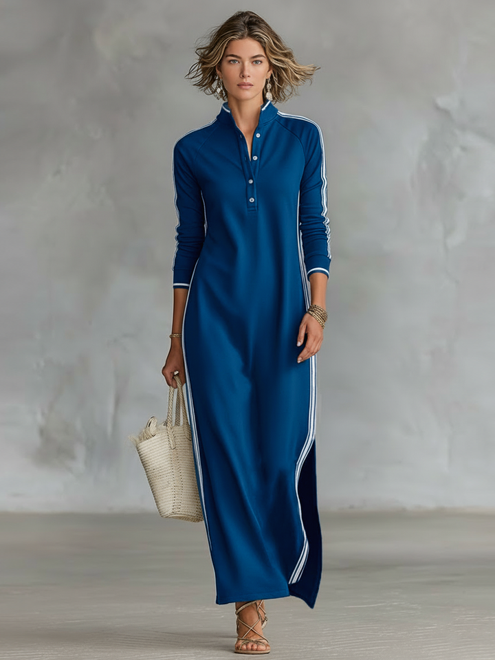 Damen Elegantes Abendkleid aus Sweatshirt in Königsblau