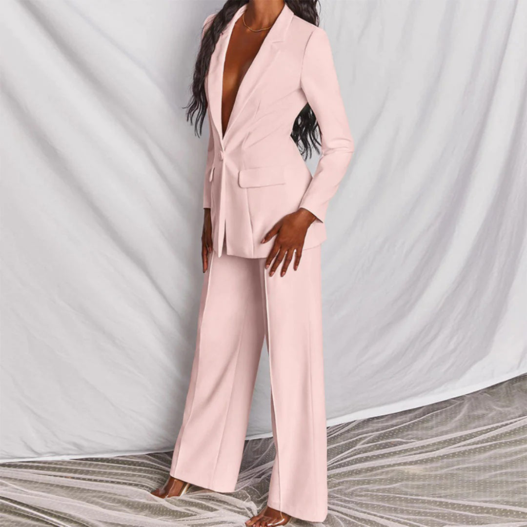 Damen Elegantes Anzug-Set in Rosa 2