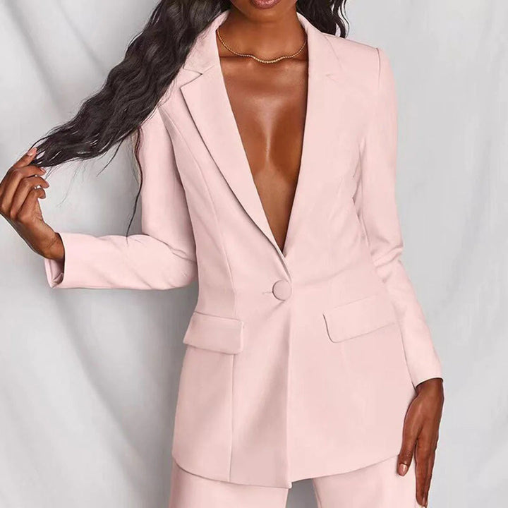 Damen Elegantes Anzug-Set in Rosa 3