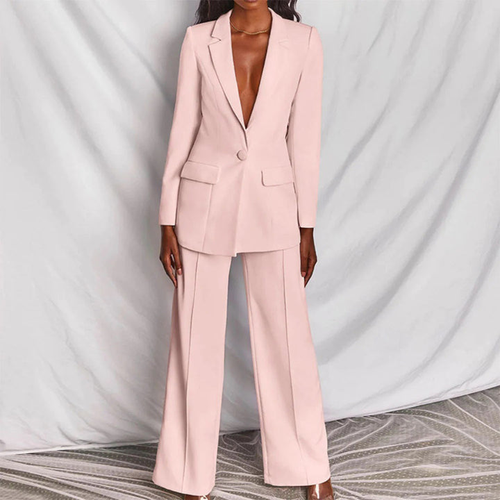 Damen Elegantes Anzug-Set in Rosa 4