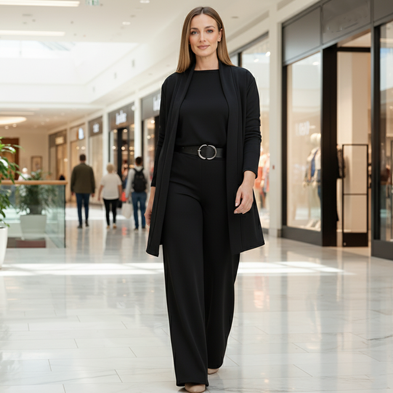 Damen Elegantes Anzug-Set zum Kombinieren in Schwarz
