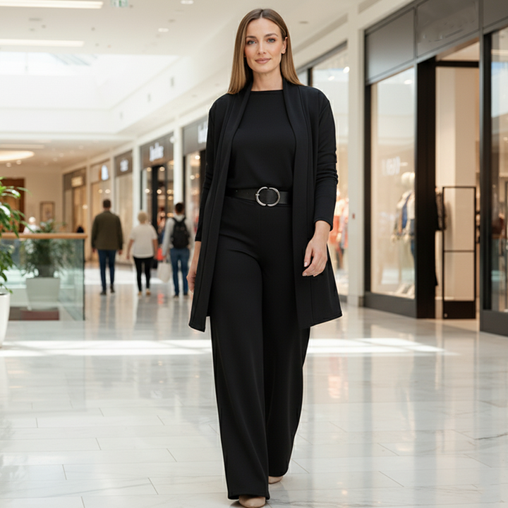 Damen Elegantes Anzug-Set zum Kombinieren in Schwarz