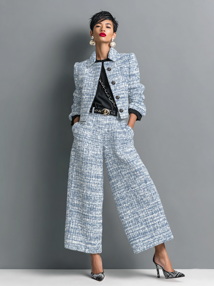 Damen Elegantes Business-Set mit tailierter Passform in Blau