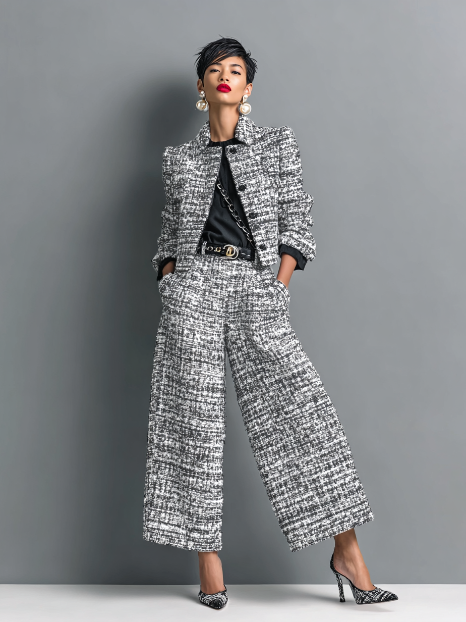 Damen Elegantes Business-Set mit tailierter Passform in Grau
