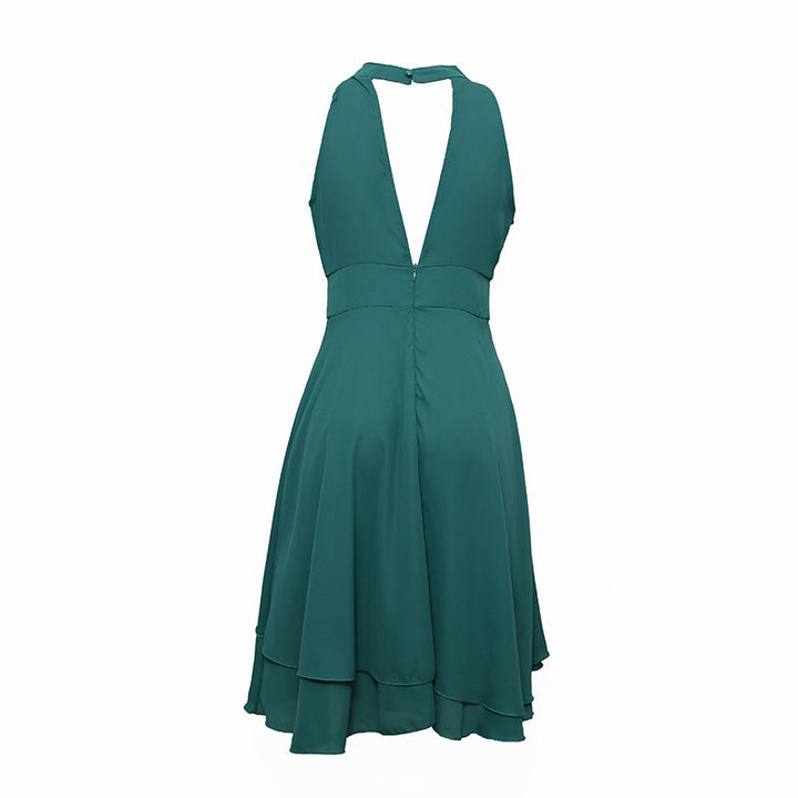 Damen elegantes Halterkleid vielseitig kombinierbar (12)