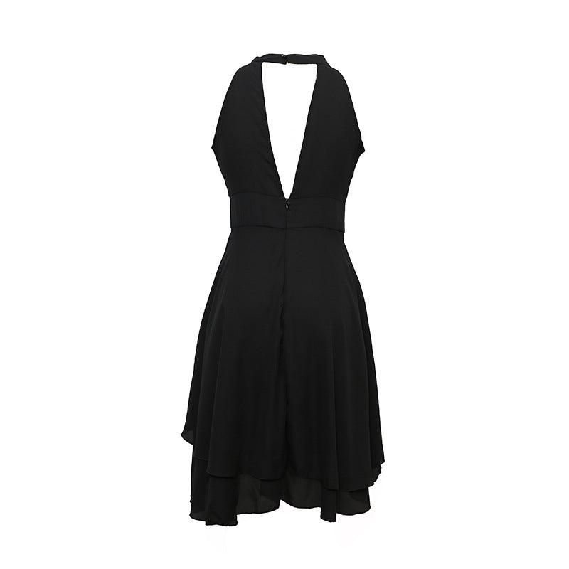 Damen elegantes Halterkleid vielseitig kombinierbar (8)