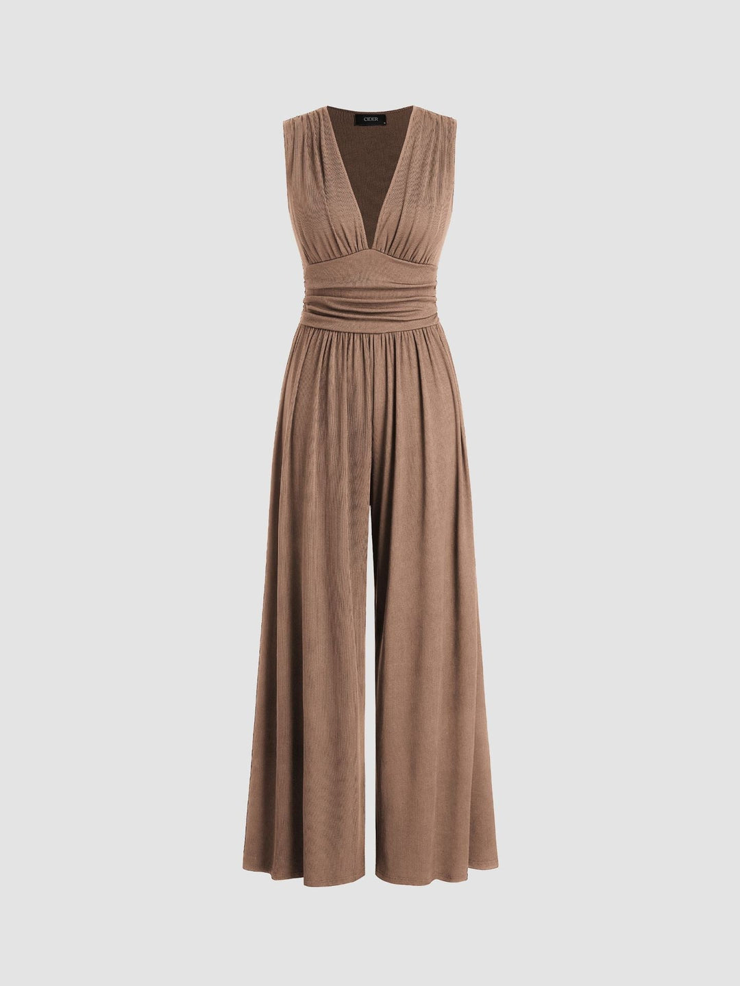 Damen elegantes Herbstkleid für Freizeit und Abende in Braun