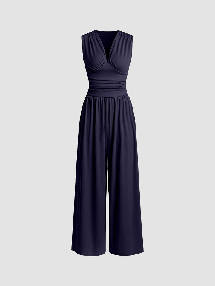 Damen elegantes Herbstkleid für Freizeit und Abende in Marineblau