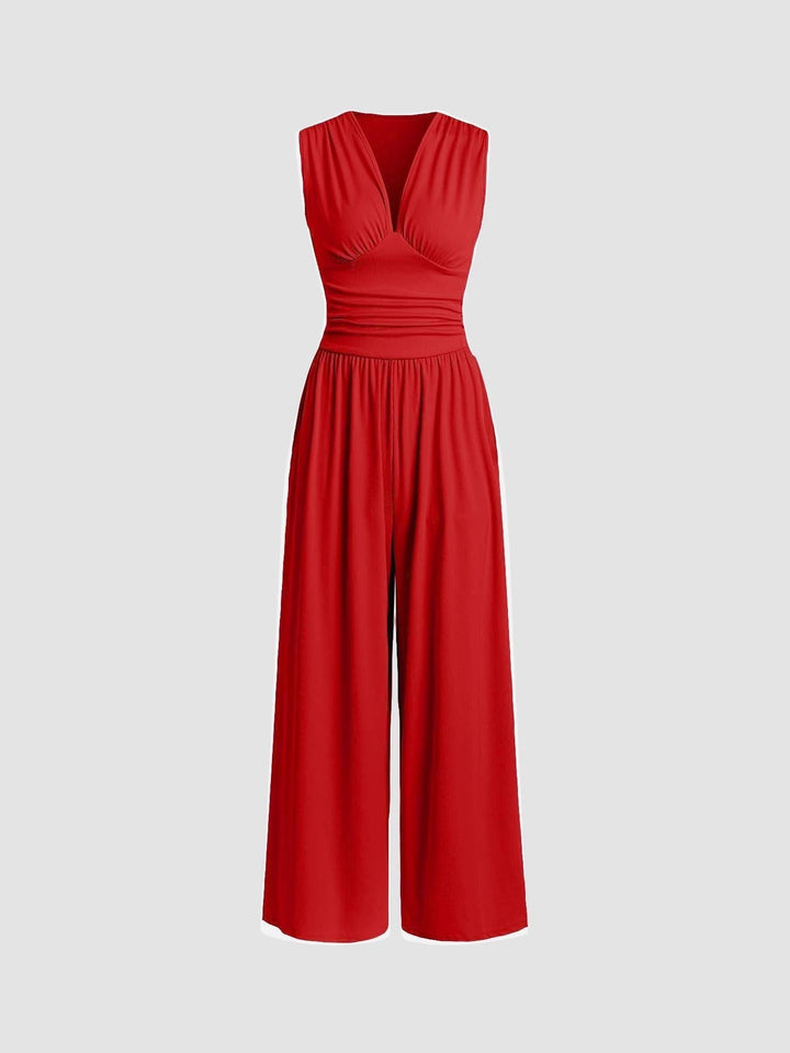 Damen elegantes Herbstkleid für Freizeit und Abende in Rot