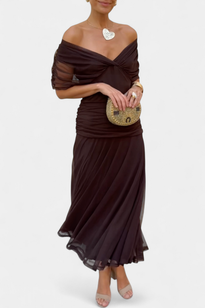 Damen Elegantes Kleid im Drapé-Stil (5)