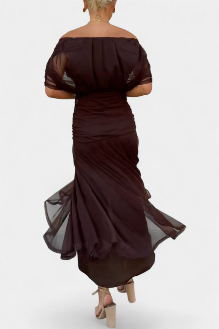 Damen Elegantes Kleid im Drapé-Stil (8)