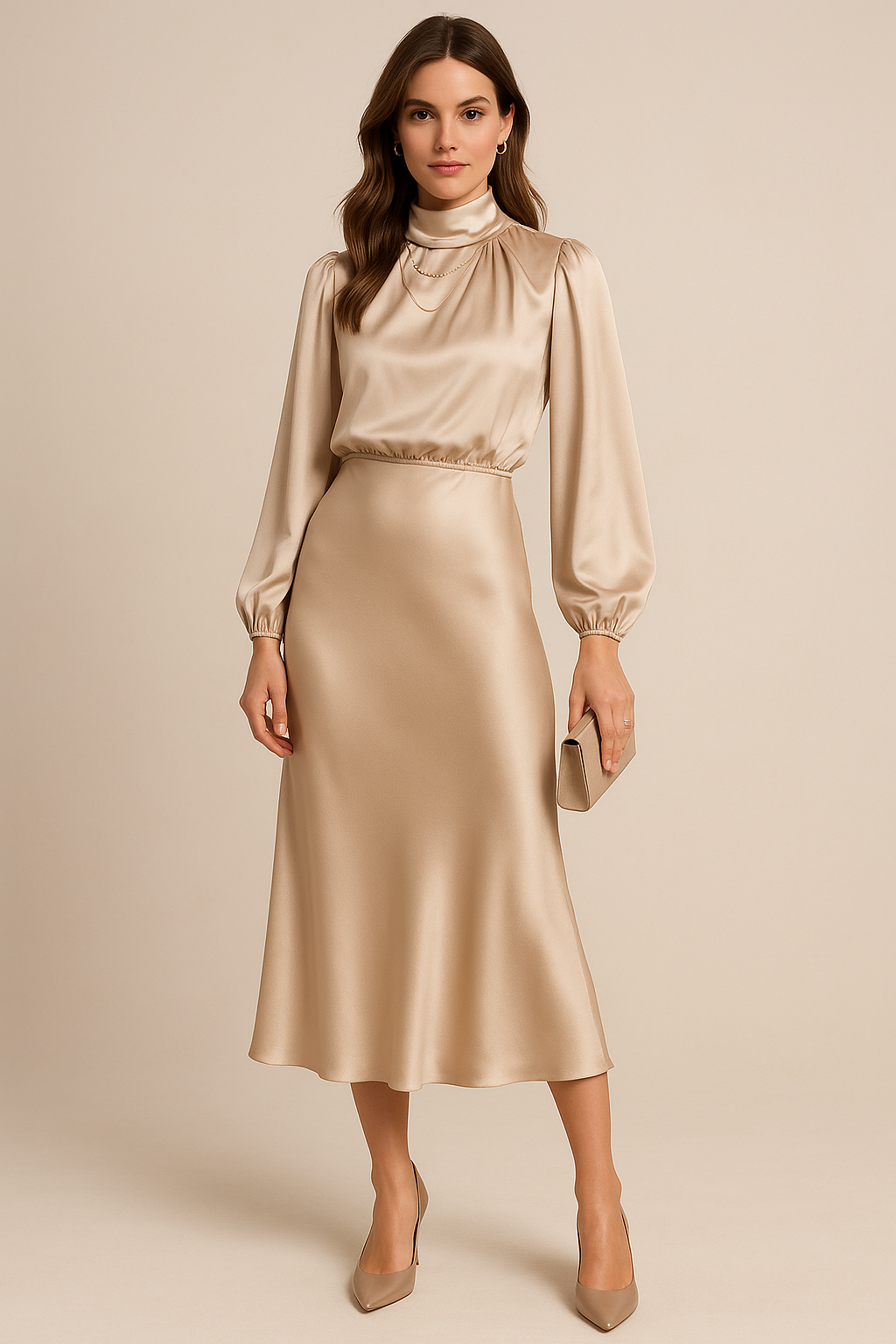 Damen elegantes langes Abendkleid Midi