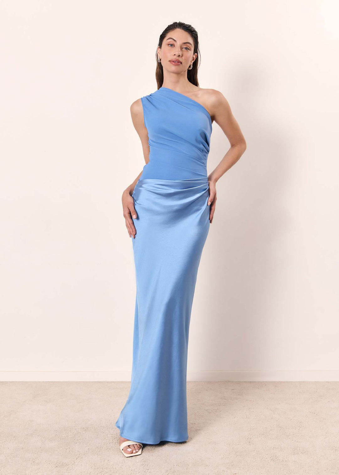 Damen elegantes langes Abendkleid zur Hochzeit in Sky Blue
