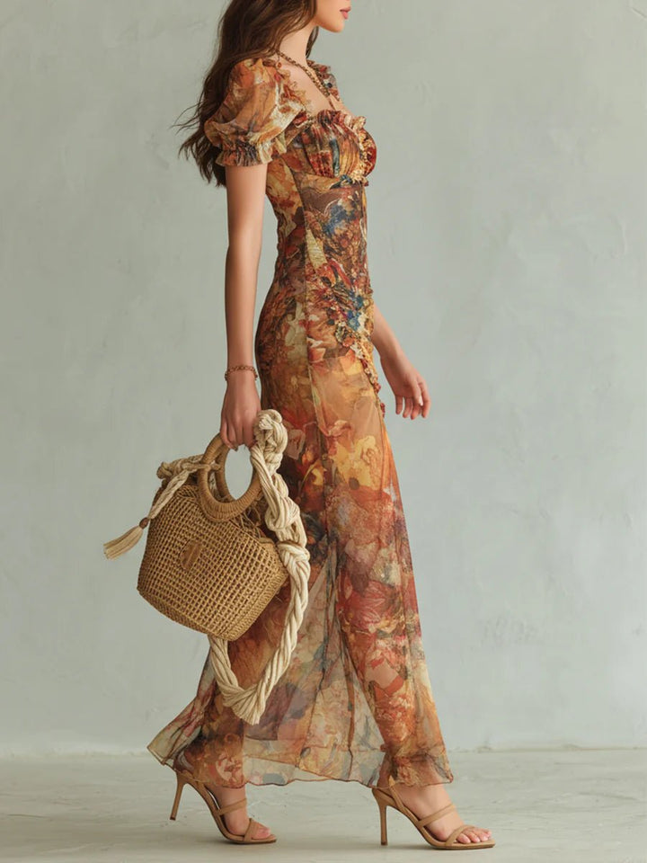 Damen Elegantes Maxikleid im Boho-Stil (3)