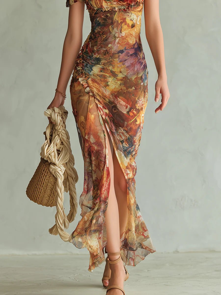 Damen Elegantes Maxikleid im Boho-Stil (5)