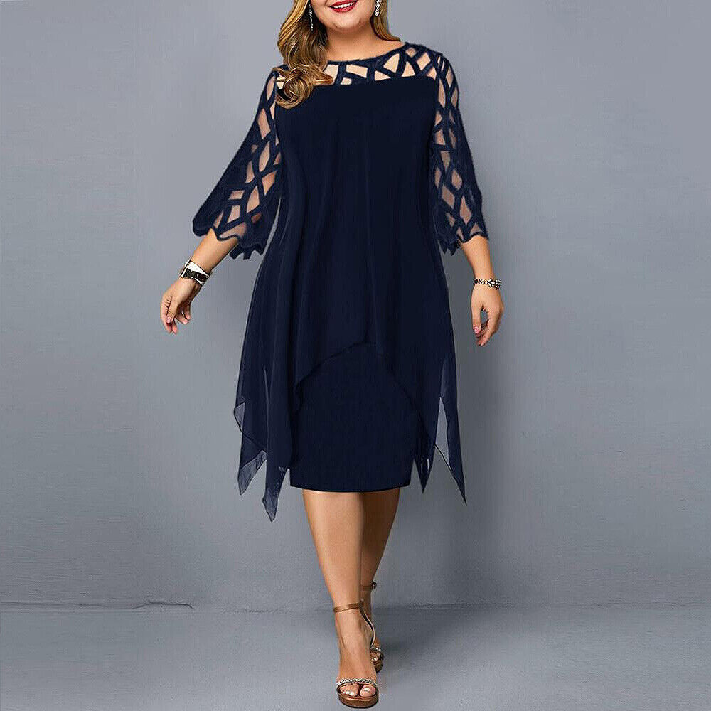 Damen Elegantes Maxikleid in Übergrößen (2)