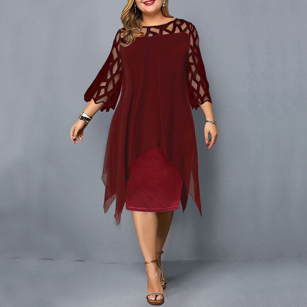 Damen Elegantes Maxikleid in Übergrößen (3)