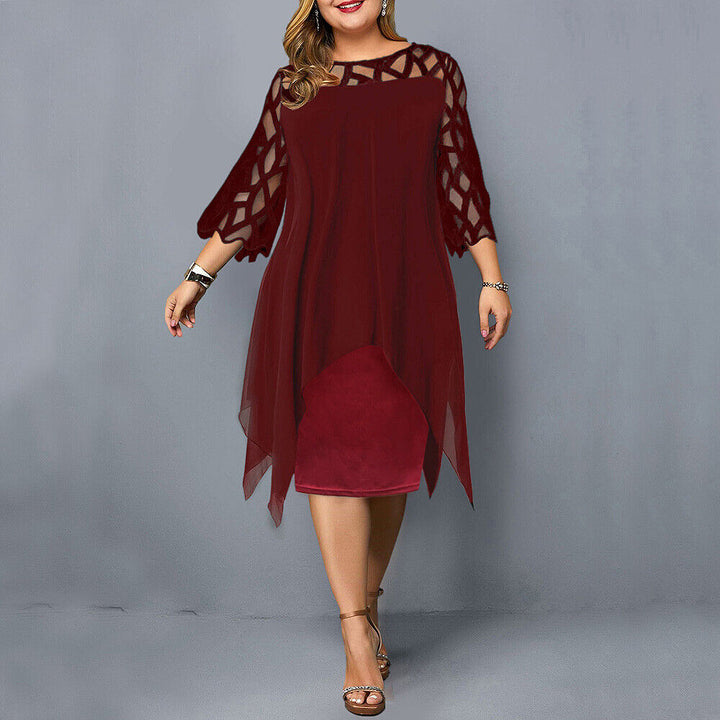 Damen Elegantes Maxikleid in Übergrößen (3)