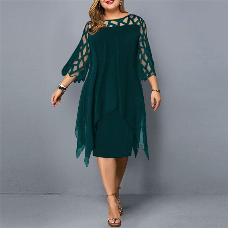Damen Elegantes Maxikleid in Übergrößen (6)