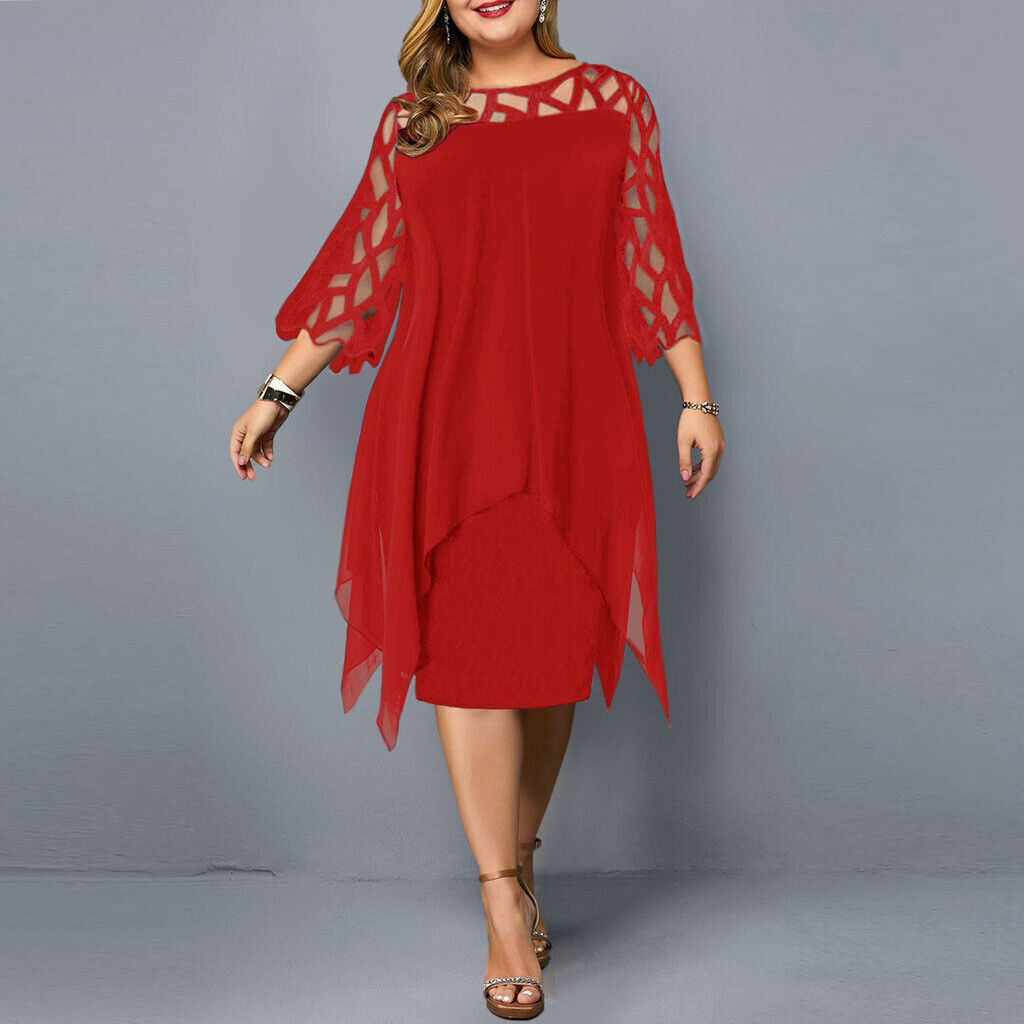 Damen Elegantes Maxikleid in Übergrößen (7)