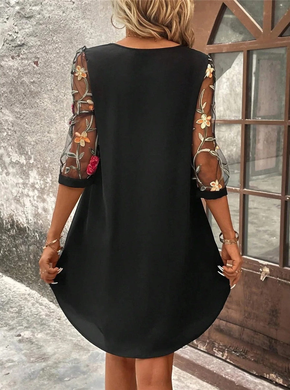 Damen Elegantes Sommerkleid Leicht Fließend (2)