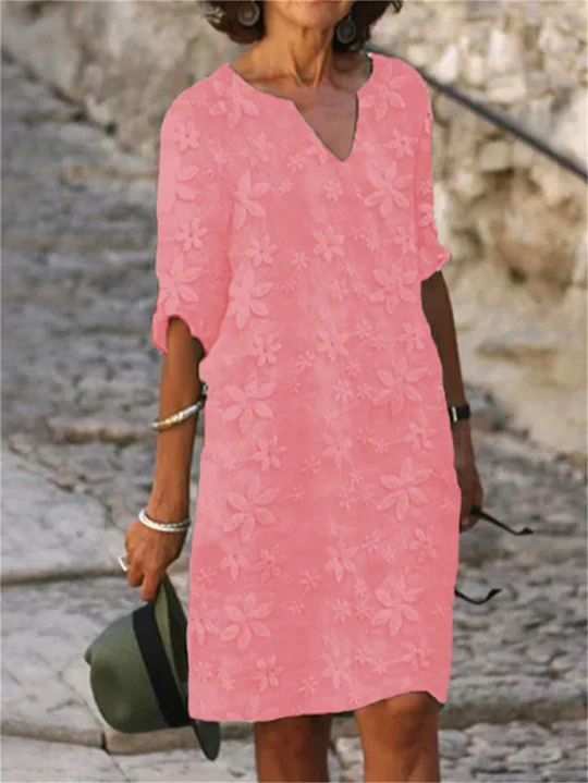 Damen Elegantes Sommerkleid mit Blumendruck in Angeln