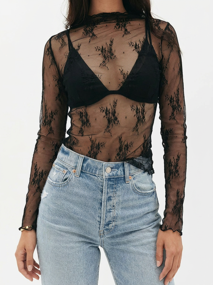 Damen Elegantes Spitzen-Set zum Schichten (7)