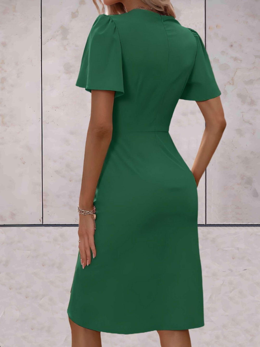 Damen Elegantes Wickelkleid für Hochzeitsgäste