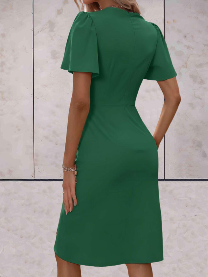 Damen Elegantes Wickelkleid für Hochzeitsgäste