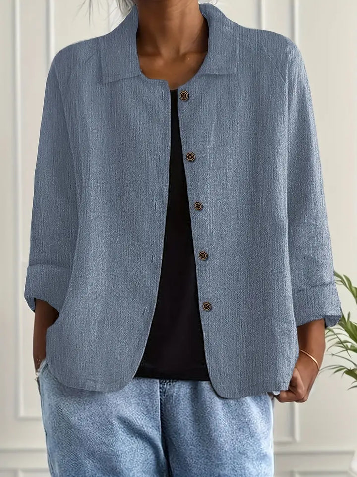 Damen Entspannte Jacke in Blau